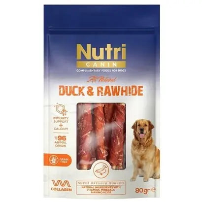 Nutri Canin Ördek Eti Sargılı Kemik Köpek Ödülü Small 80 g paket görseli