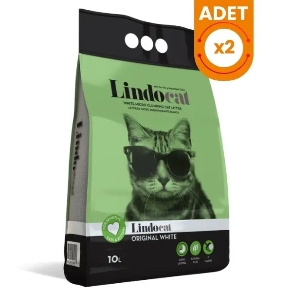 Lindocat Original Kokusuz Topaklanan Kedi Kumu 2 Adet / 10 L paket görseli