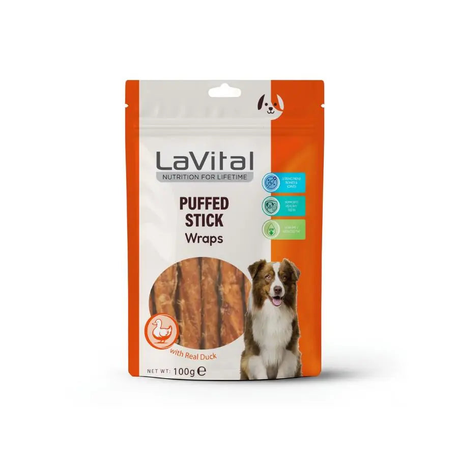 LaVital Ördek Etli Sarılı ve Dolgulu Köpek Ödülü 100 g paket görseli