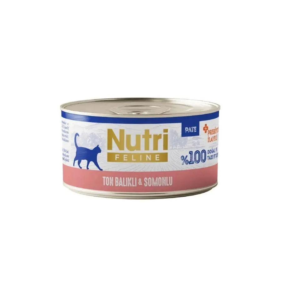 Nutri Feline Ton Balıklı ve Somonlu Tahılsız Yetişkin Kedi Konservesi 70 g paket görseli