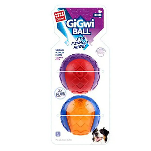 Gigwi Ball Sesli Sert Top Köpek Oyuncağı Large / 2 Adet paket görseli