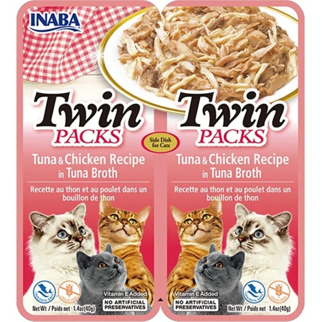Ciao Twins Churu Ton Balıklı ve Tavuklu Kedi Çorbası 2x40 g paket görseli