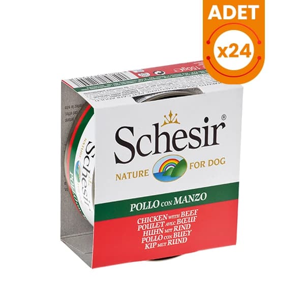 Schesir Tavuk Fileto Jöleli Konserve Köpek Maması 150 g / 24 Adet paket görseli