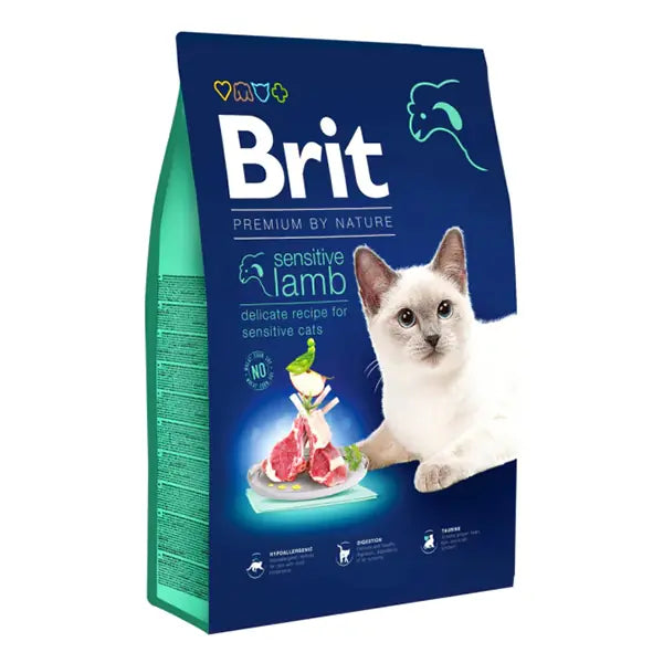 Brit Premium Sensitive Kuzu Etli Yetişkin Kedi Maması 8 kg paket görseli
