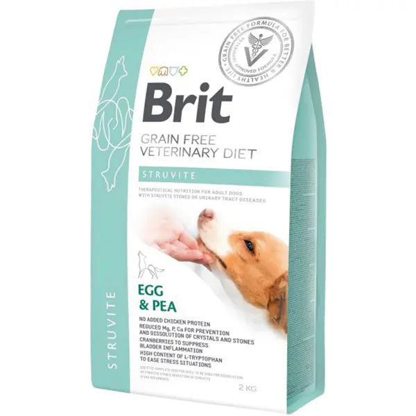 Brit Veterinary Diet Struvite İdrar Yolu Sağlığı Destekleyici Tahılsız Köpek Maması 2 kg paket görseli