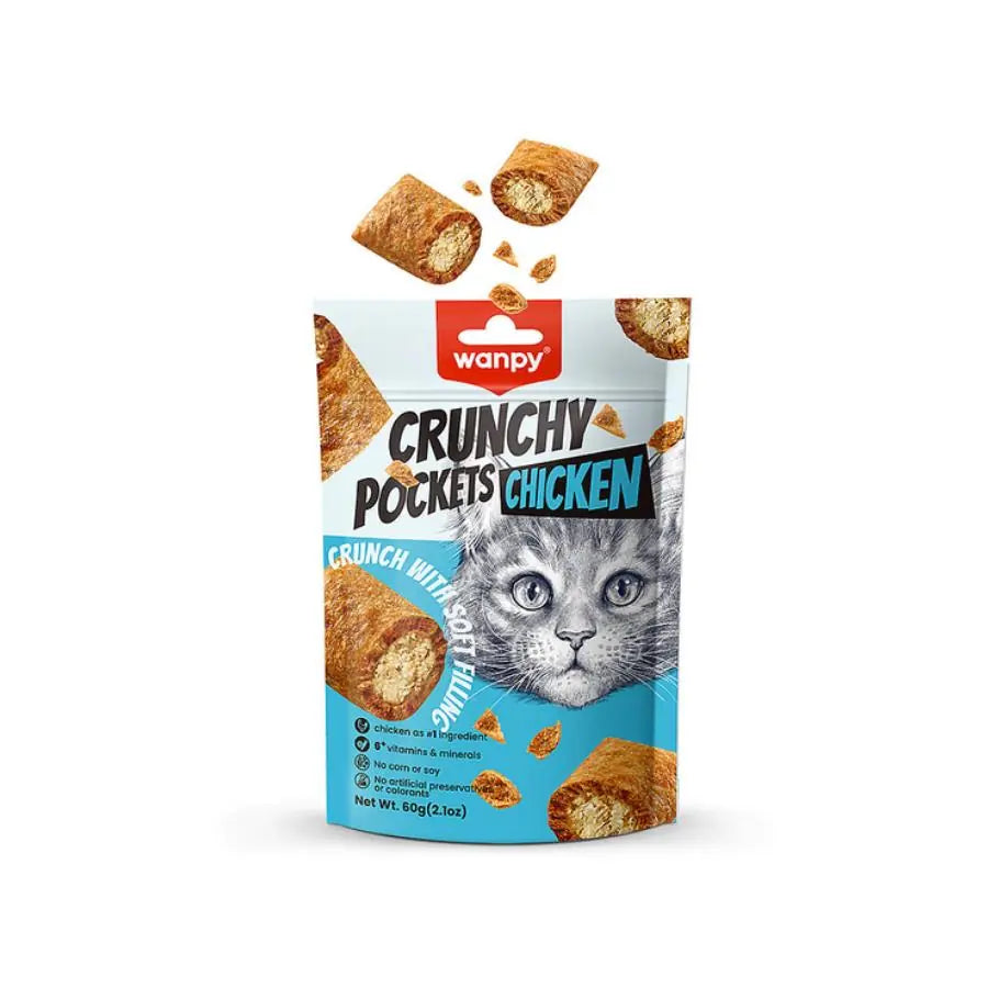 Wanpy Crunch Tavuklu Kedi Ödül Maması 60 g paket görseli