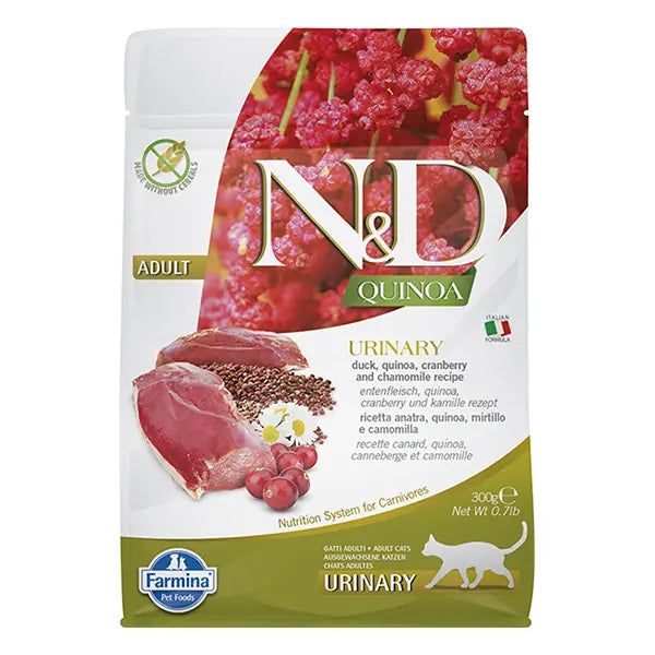 N ve D Quinoa Ördekli ve Kızılcıklı Yetişkin Kedi Maması 5 kg paket görseli
