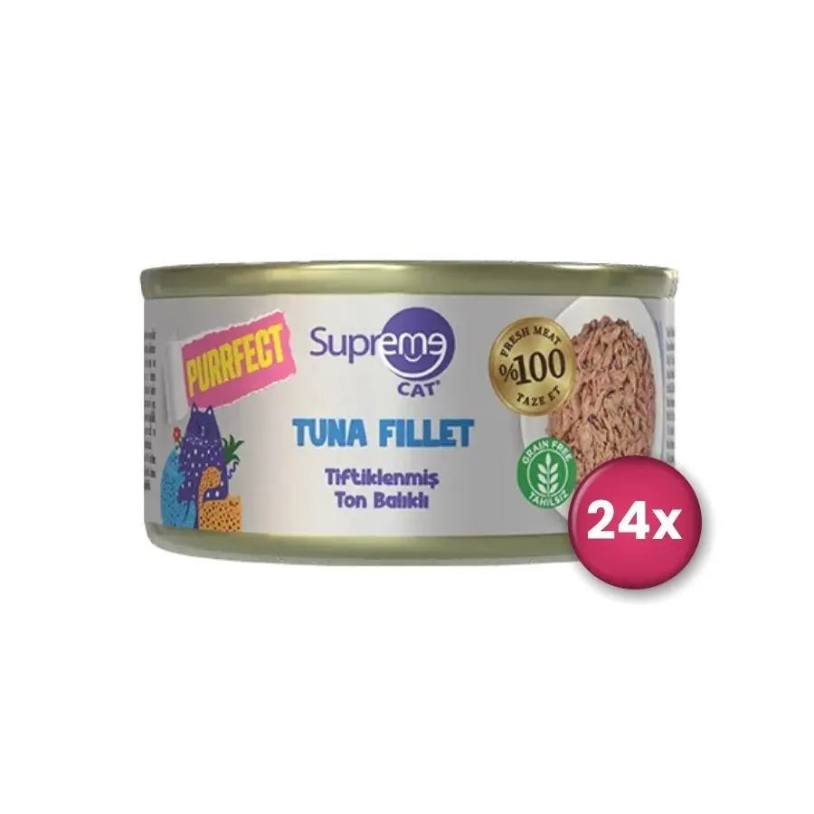 Supreme Cat Purrfect Tiftiklenmiş Ton Balıklı Yetişkin Kedi Konservesi 70 g paket görseli
