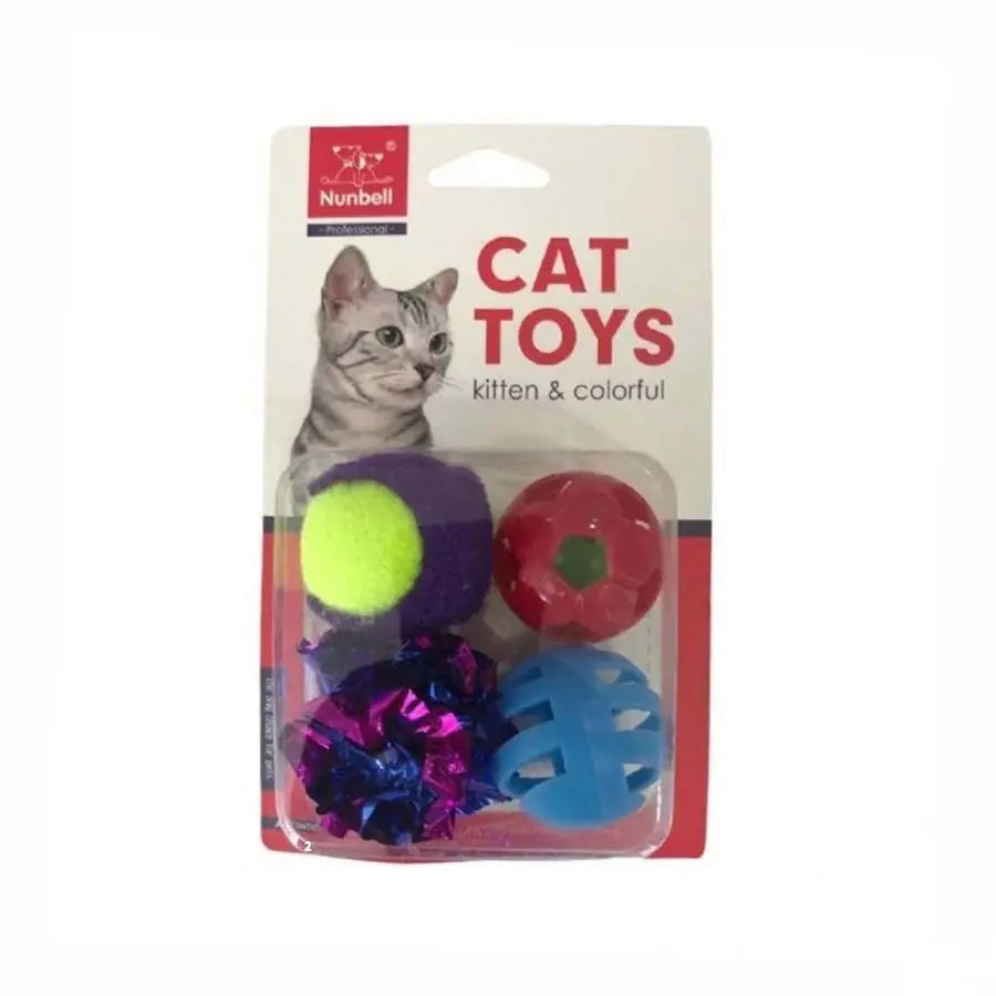 Nunbell Top Kedi Oyuncağı 4'lü paket görseli