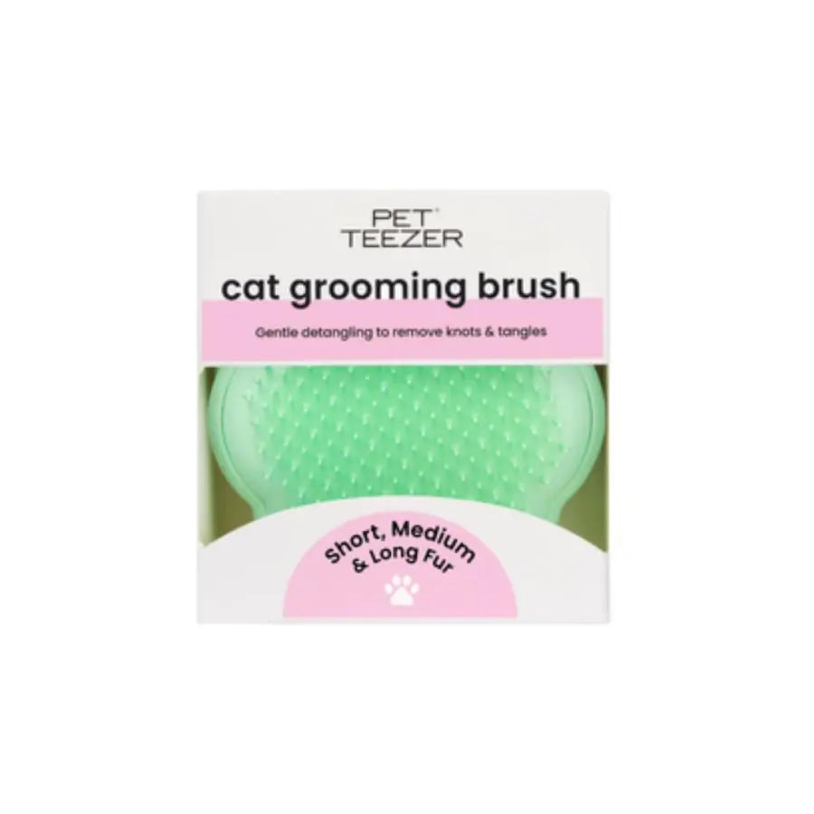 Pet Teezer Kedi Masaj ve Tarama Fırçası Yeşil paket görseli