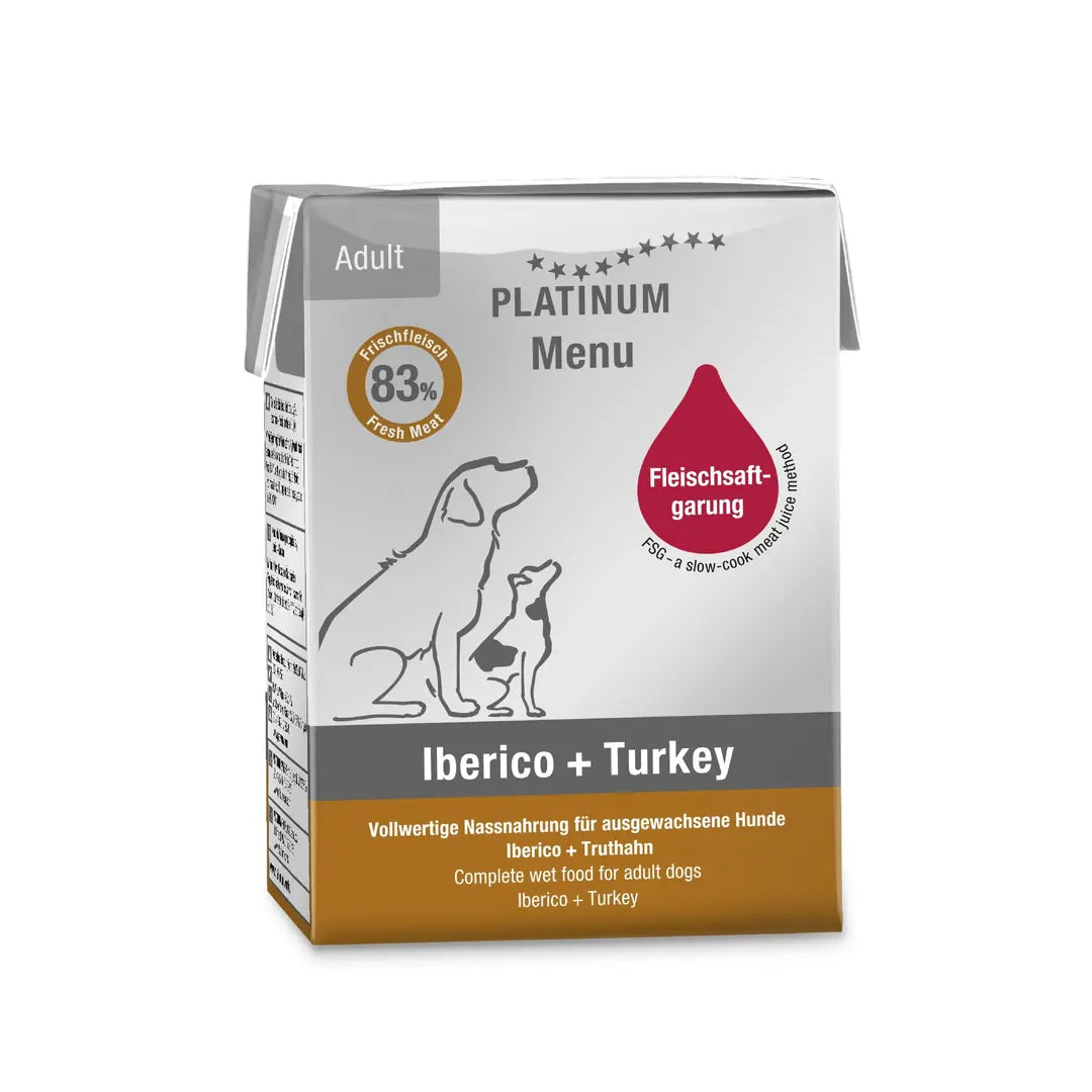 Platinum Iberico ve Hindili Köpek Yaş Maması 185 g paket görseli