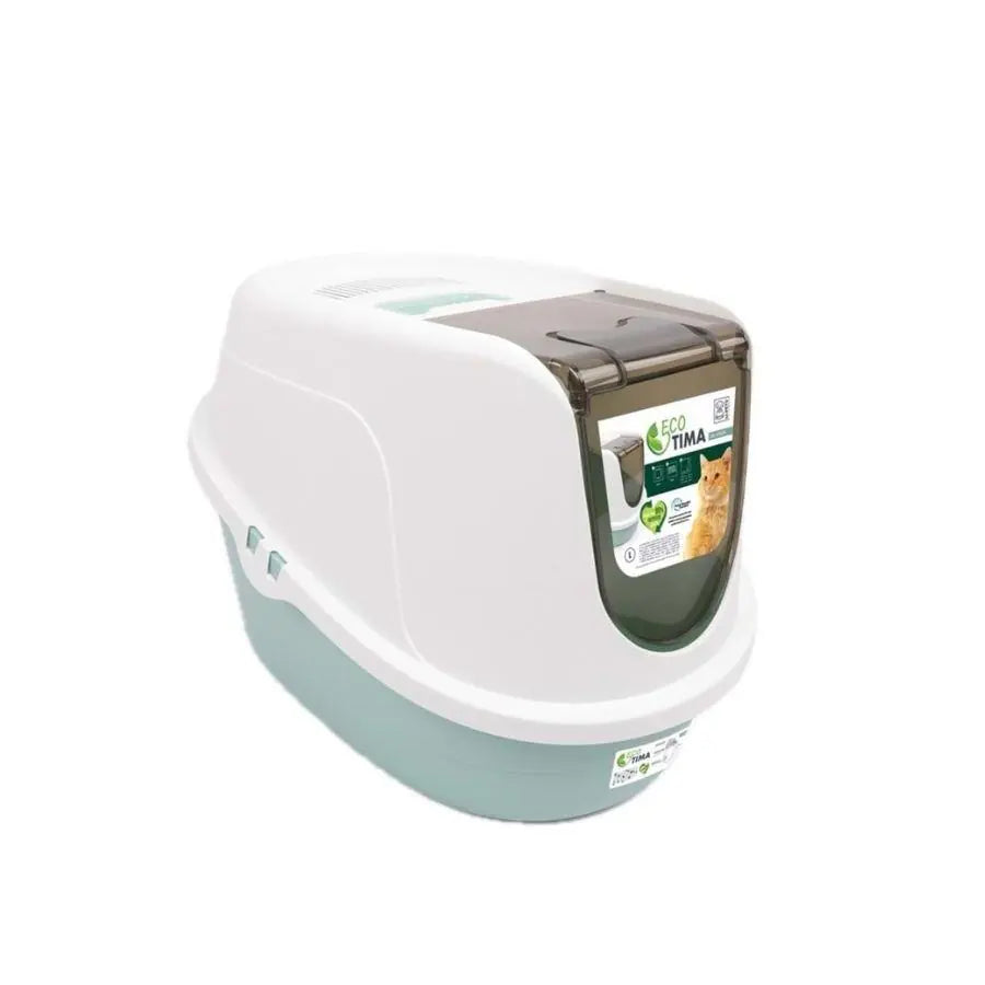 M-Pets Eco Tıma Kapalı Kedi Tuvaleti L 60,2x45,1x42,4 Cm Yeşil paket görseli