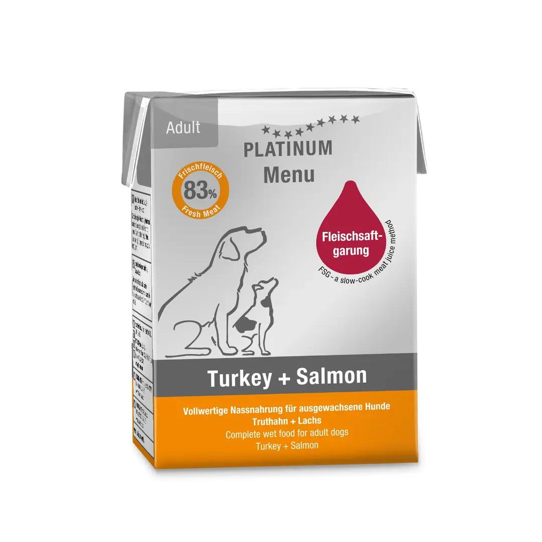 Platinum Hindili ve Somonlu Köpek Yaş Maması 185 g paket görseli