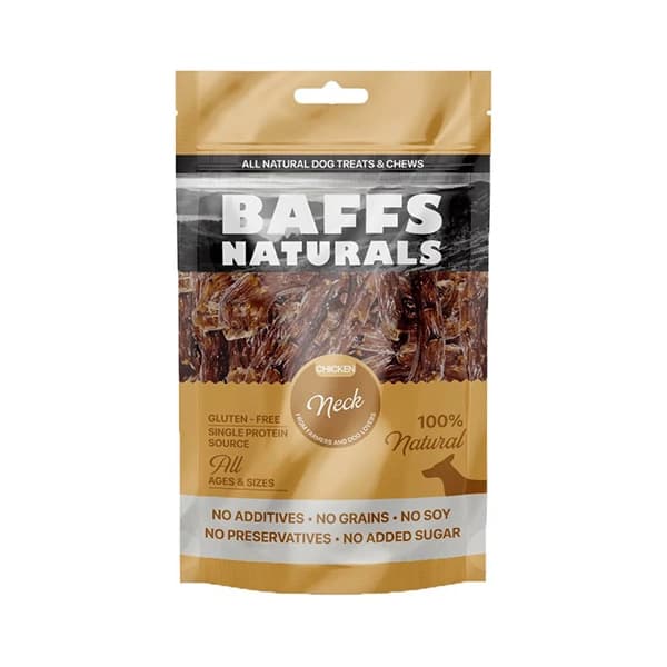 Baffs Naturals Tavuk Boyun Köpek Ödül Maması 100 g paket görseli
