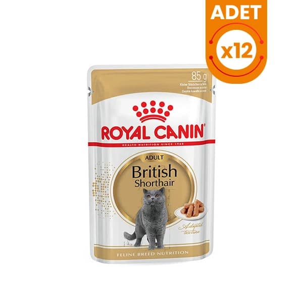 Royal Canin British Shorthair Adult Pouch Konserve Kedi Maması 12 Adet / 85 g paket görseli