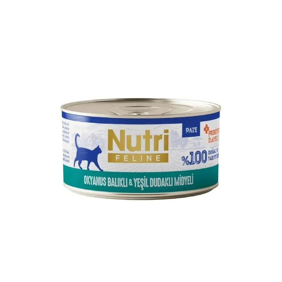 Nutri Feline Okyanus Balıklı ve Yeşil Dudaklı Midyeli Tahılsız Yetişkin Kedi Konservesi 70 g paket görseli