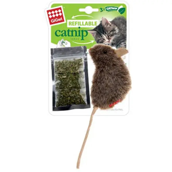Gigwi Catnip Hazneli Fare Kedi Oyuncağı paket görseli