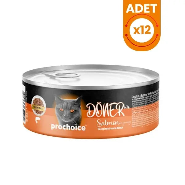 Prochoice Döner Bites Sos İçinde Somonlu Yetişkin Konserve Kedi Maması 1 Adet / 70 g paket görseli