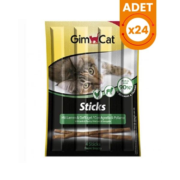 Gimcat Sticks Kuzu Tavuklu Kedi Ödül Çubuğu 4x20 g / 24 Adet paket görseli
