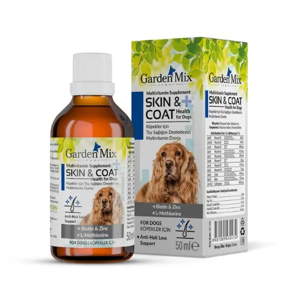 Garden Mix Multivitamin Köpekler için Tüy Sağlığını Destekleyici Damla 50 ml paket görseli
