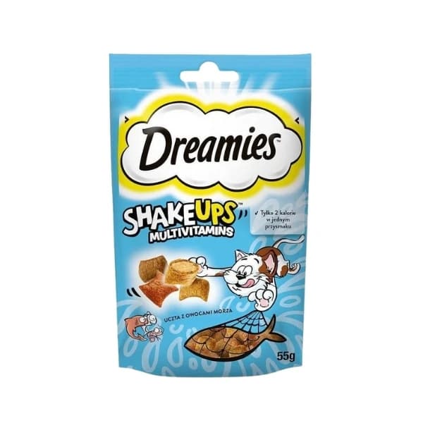 Dreamies ShakeUps Multivitamins Ton Balığı Somon ve Karidesli Kedi Ödül Maması 55 g / 1 Adet paket görseli