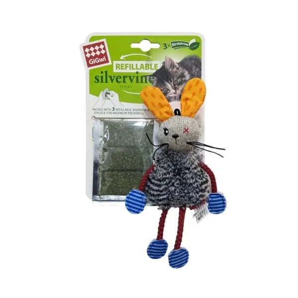 Gigwi Catnip Hazneli Tavşan Peluş Kedi Oyuncağı 14 Cm paket görseli