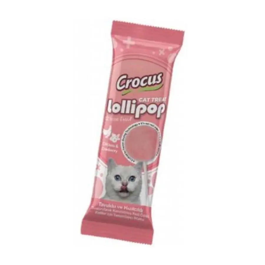 Crocus Tavuklu ve Kızılcıklı Lolipop Kedi Ödül Maması 1,4 g paket görseli