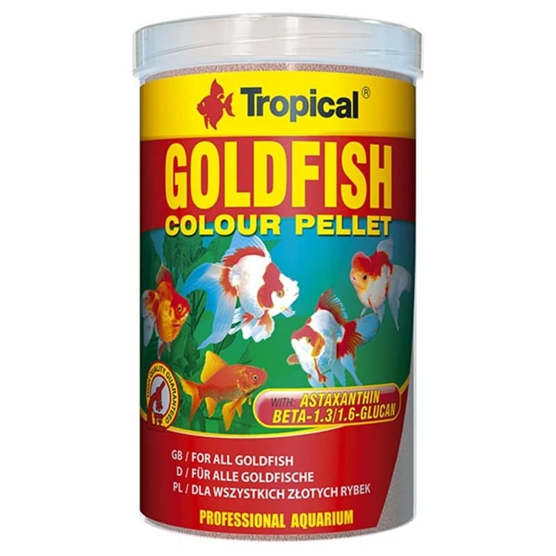 Tropical Goldfish Colour Pellet Japon Balıkları için Renklendirici Granül Balık Yemi 110 g paket görseli