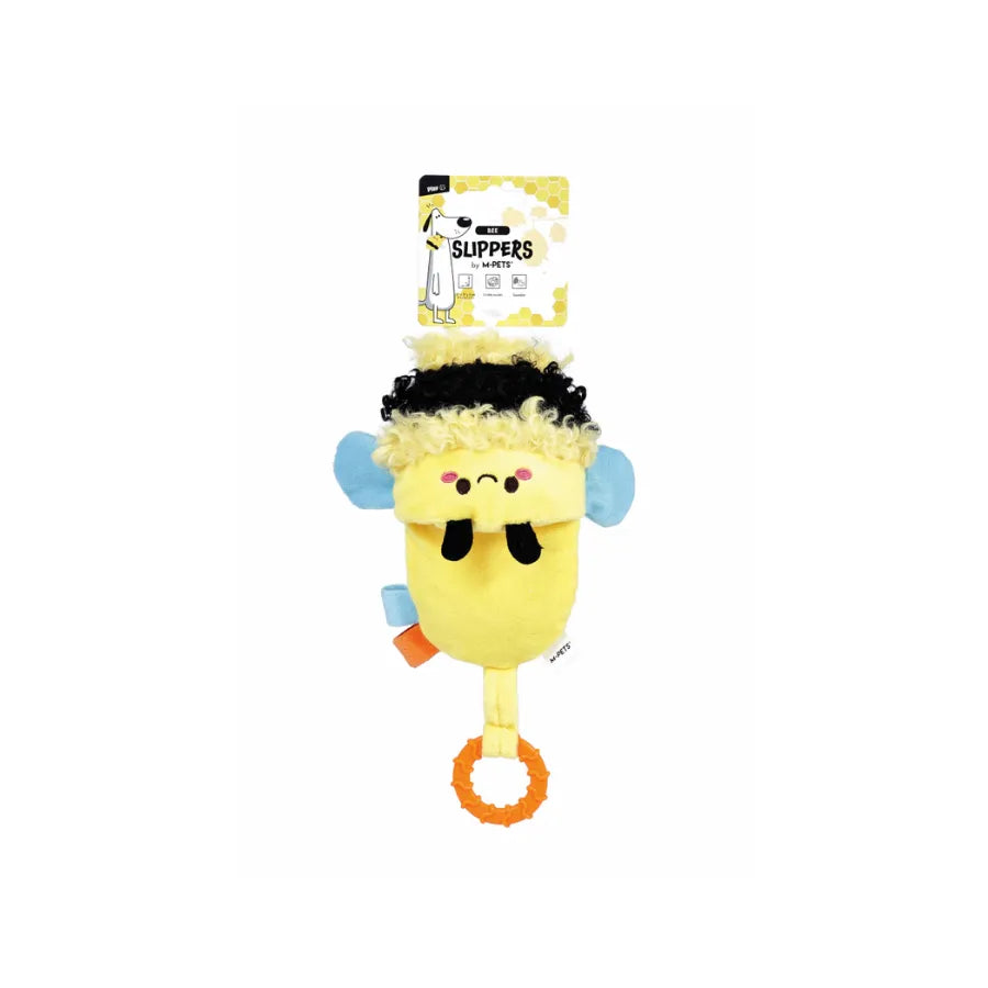 M-Pets Slippers Bee Sarı Peluş Köpek Oyuncağı Sarı paket görseli