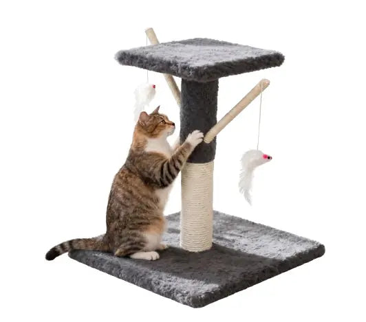 Tommy Teraslı Gri Kedi Tırmalama Tahtası 34x34x43 paket görseli