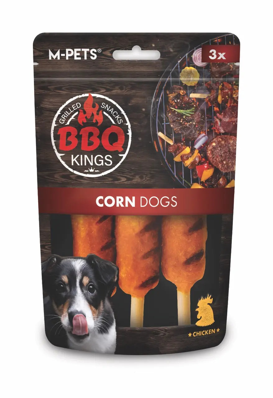 M-Pets Bbq Kings Corn Dogs Tavuklu Köpek Ödül Maması 1 Adet / 90 g paket görseli