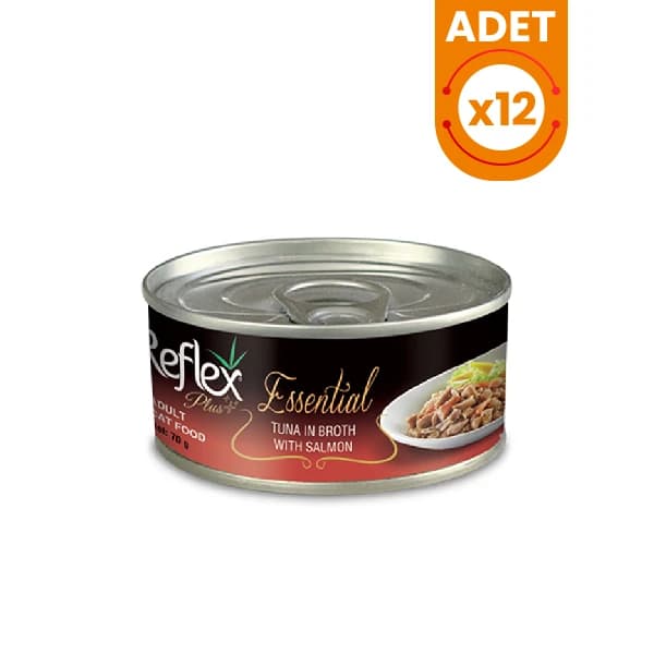 Reflex Plus Ton Balık ve Somonlu Yetişkin Konserve Kedi Maması 12 Adet / 70 g paket görseli