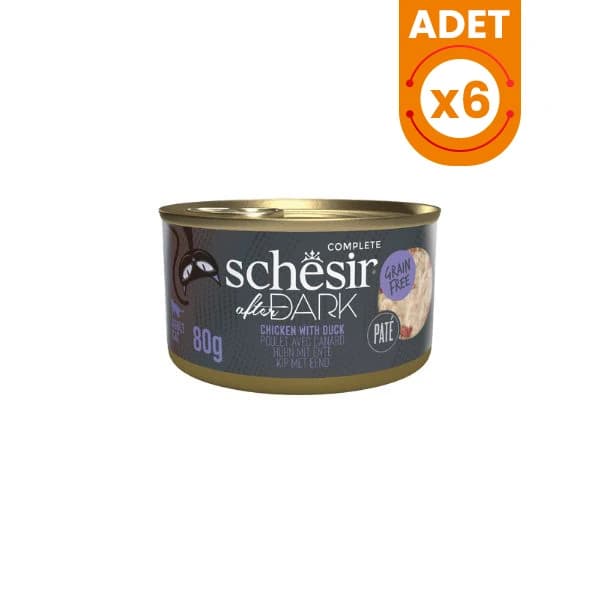 Schesir After Dark Pate Tavuklu ve Ördekli Yetişkin Kedi Konservesi 1 Adet / 80 g paket görseli