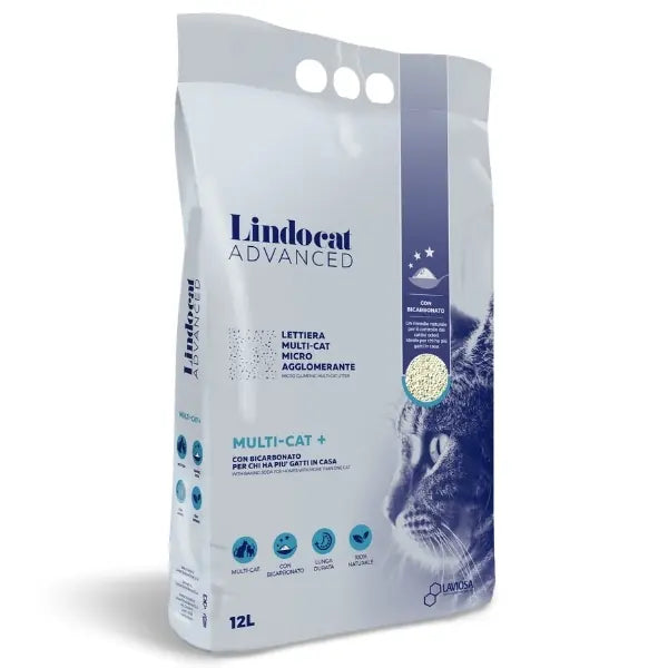 Lindocat Advanced Multicat Koku Önleyici Ekstra Güçlü Topaklanan Kedi Kumu 1 Adet / 12 L paket görseli