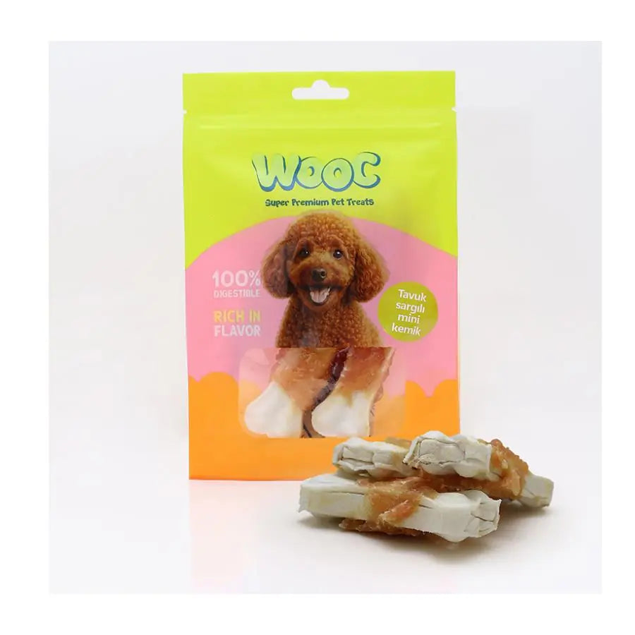 Wooc Tavuk Sargılı Mini Kemik Köpek Ödülü 75 g paket görseli
