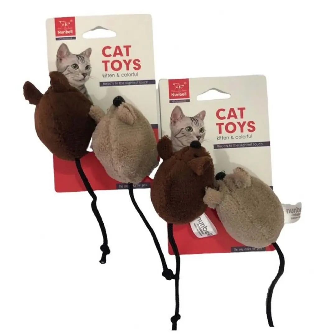 Nunbell Renkli Fare 2'li Kedi Oyuncağı paket görseli