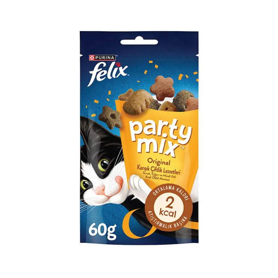 Felix Party Mix Karışık Çiftlik Lezzetleri Kedi Ödül Maması 60 g paket görseli