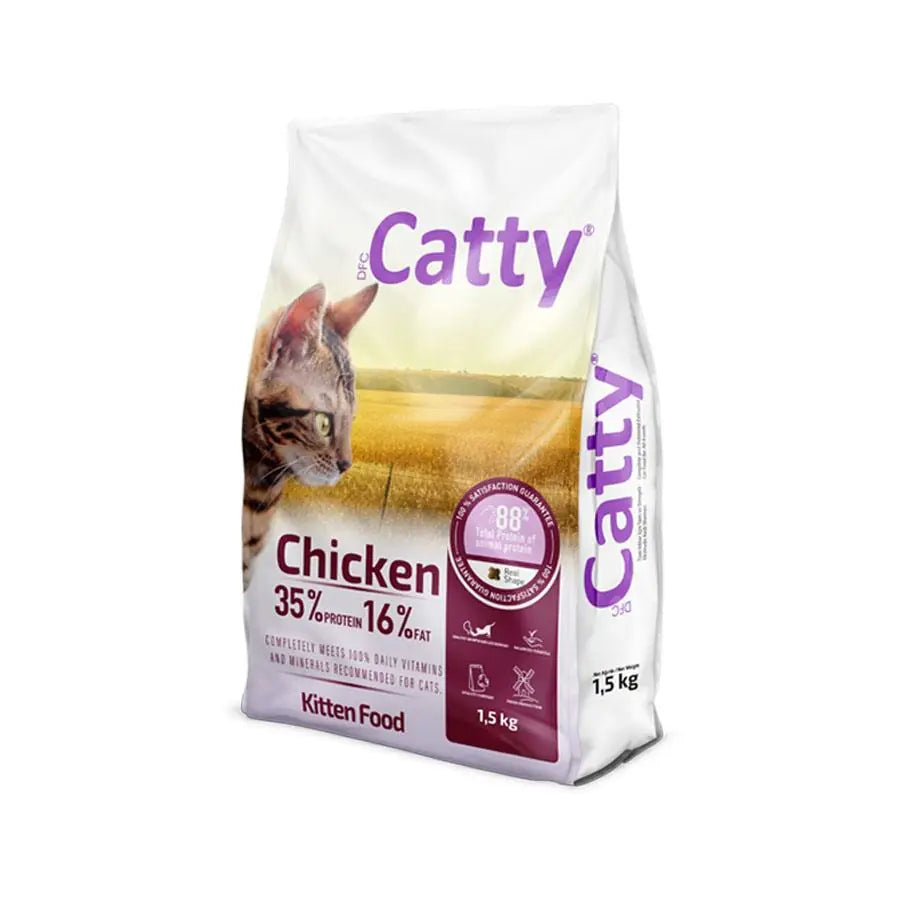 Catty Tavuklu Yavru Kedi Maması 1,5 kg paket görseli