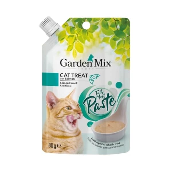 Garden Mix Somonlu Ezme Sıvı Kedi Ödül Maması 1 Adet / 80 g paket görseli