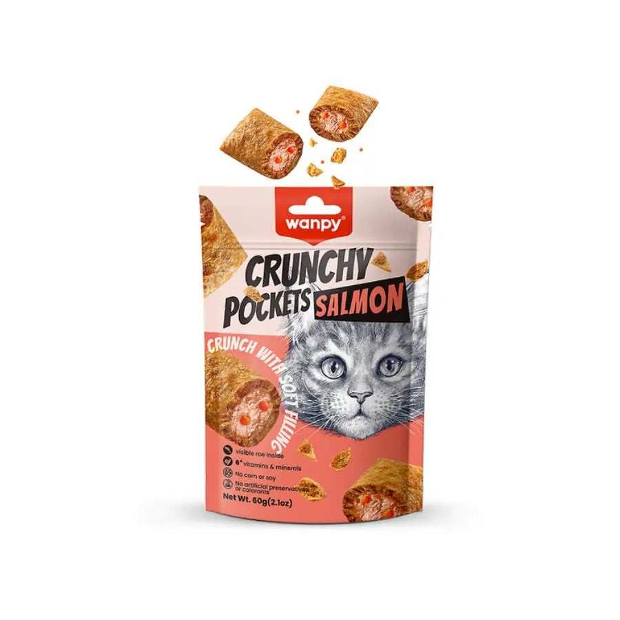 Wanpy Crunch Somonlu Kedi Ödül Maması 60 g paket görseli