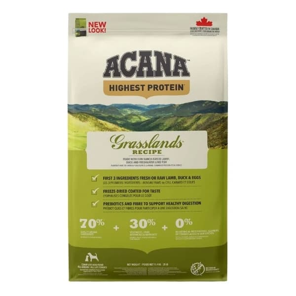 Acana Grasslands Tahılsız Kuzu Etli ve Sebzeli Yetişkin Köpek Maması 11,4 kg paket görseli