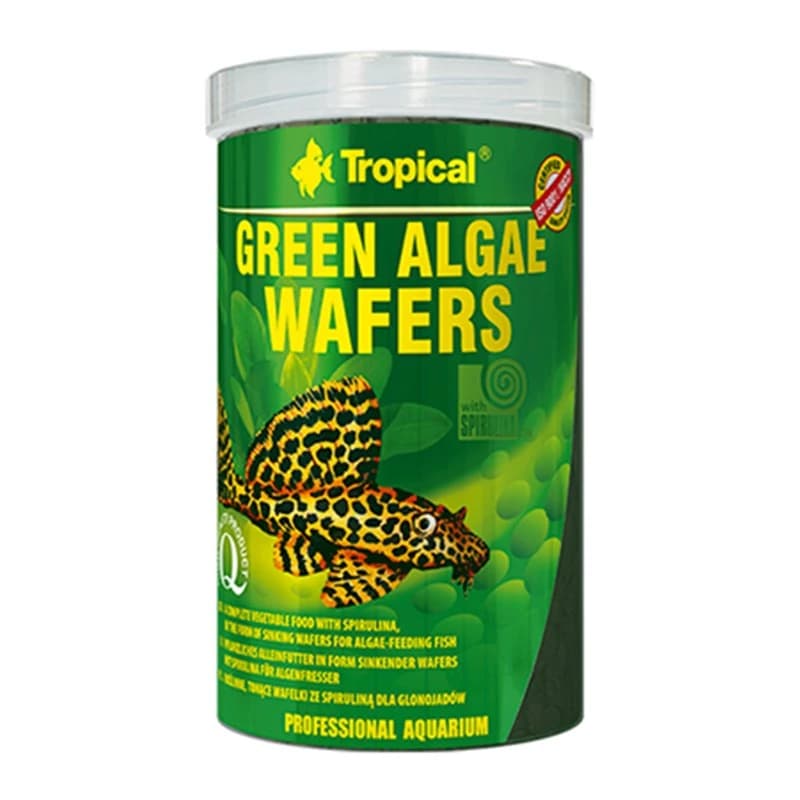 Tropical Green Algae Wafers Vatoz Balıkları için Yosunlu Yüzen Tablet Yem 113 g paket görseli
