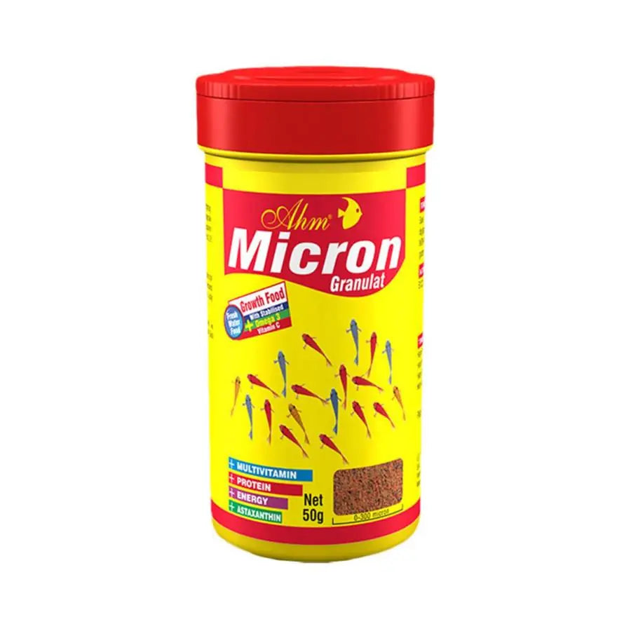 Ahm Micron Granulat Yavru Balıklar İçin Büyütme Yemi 100 ml paket görseli