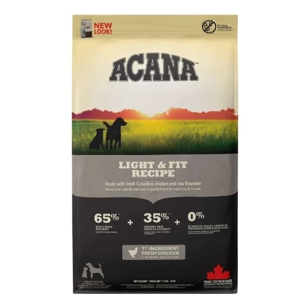Acana Light-Fit Tahılsız Tavuk ve Balıklı Diyet Yetişkin Köpek Maması 11,4 kg paket görseli