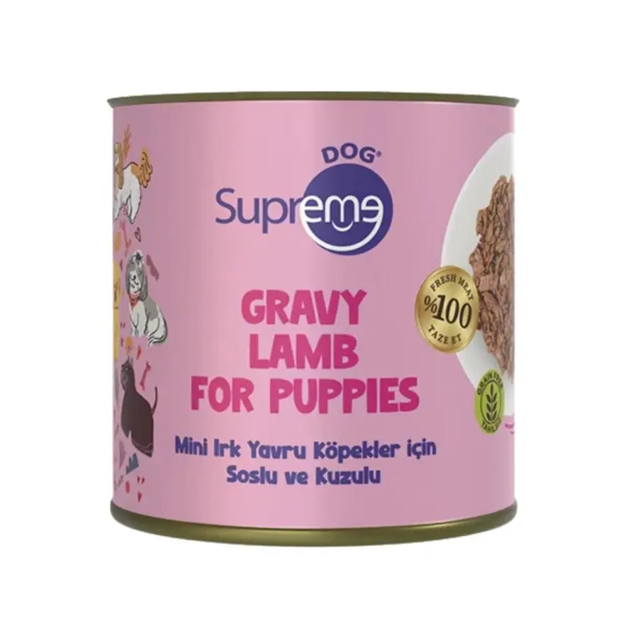 Supreme Dog Sos İçinde Kuzulu Mini Irk Yavru Köpek Konservesi 200 g paket görseli