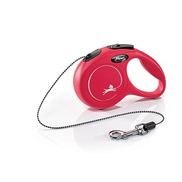 Flexi New Classic İp Otomatik Köpek Gezdirme Tasması Kırmızı / 3 Mt / Xsmall paket görseli