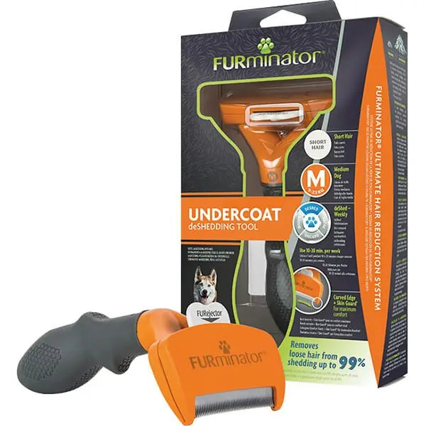 Furminator Temizlenebilir Kısa Tüylü Köpek Tüy Tarağı Medium paket görseli