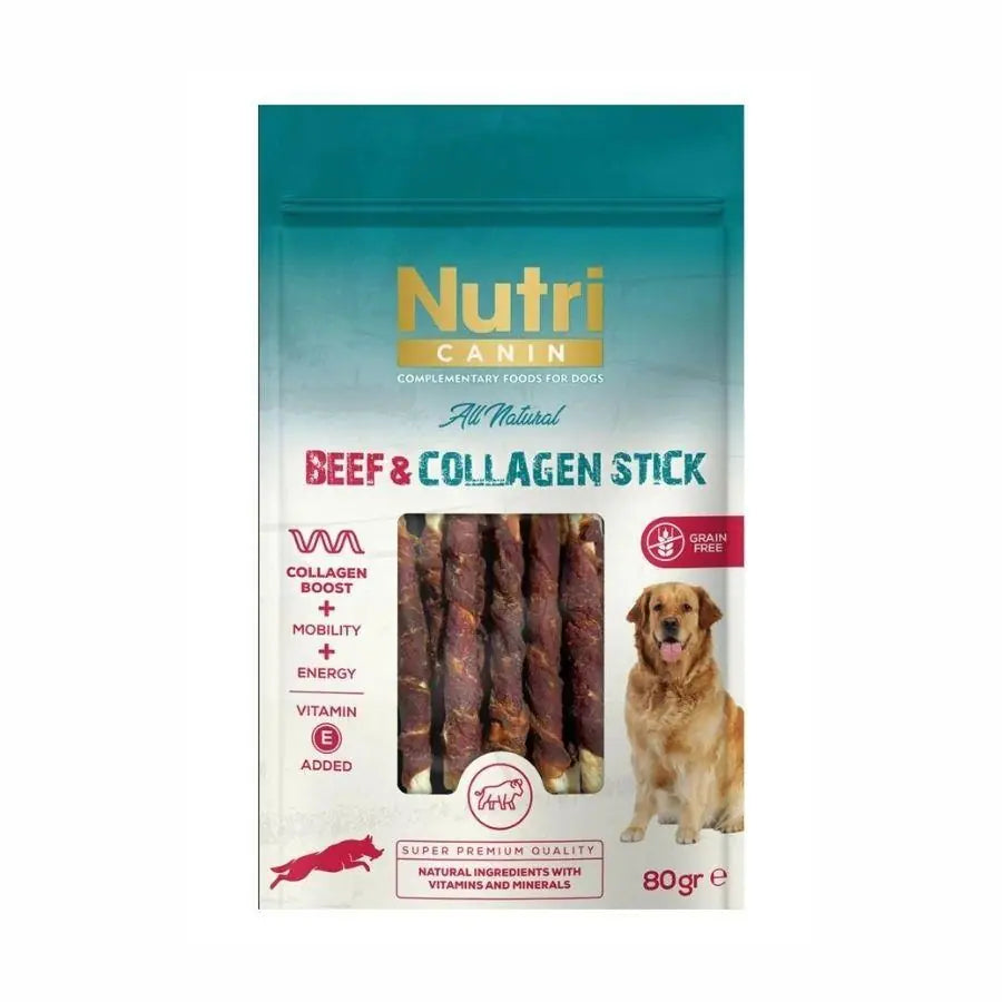 Nutri Canin Collagen Stick Biftek Eti Sargılı Kemik Köpek Ödülü 80 g paket görseli