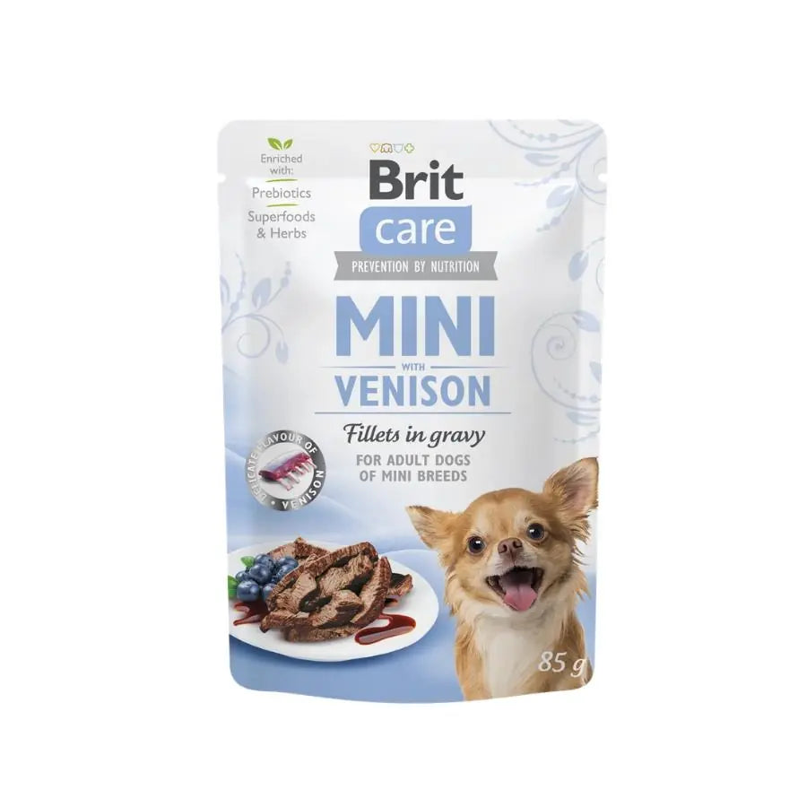 Brit Care Sos İçinde Fileto Et Parçalı Geyikli Mini Irk Yetişkin Köpek Konservesi 85 g paket görseli