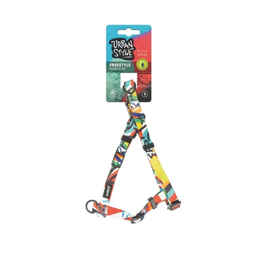 M-Pets Urban Style Freestyle Renkli Köpek Göğüs Tasması S S paket görseli